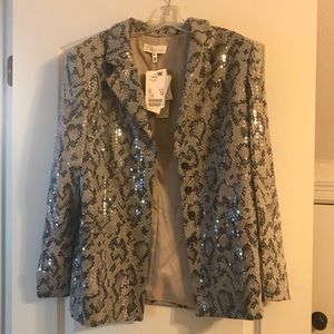 Escada sequin snakeskin blazer